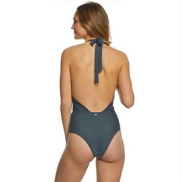 RIP CURL | Illusion One Piece Swimsuit - Halter Large Gray - Picture 2 of 8